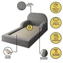 Ver imagem 3 de Cama Colchão Solteiro Montessoriana Infantil - Balaqui Decor Cinza Grafite
