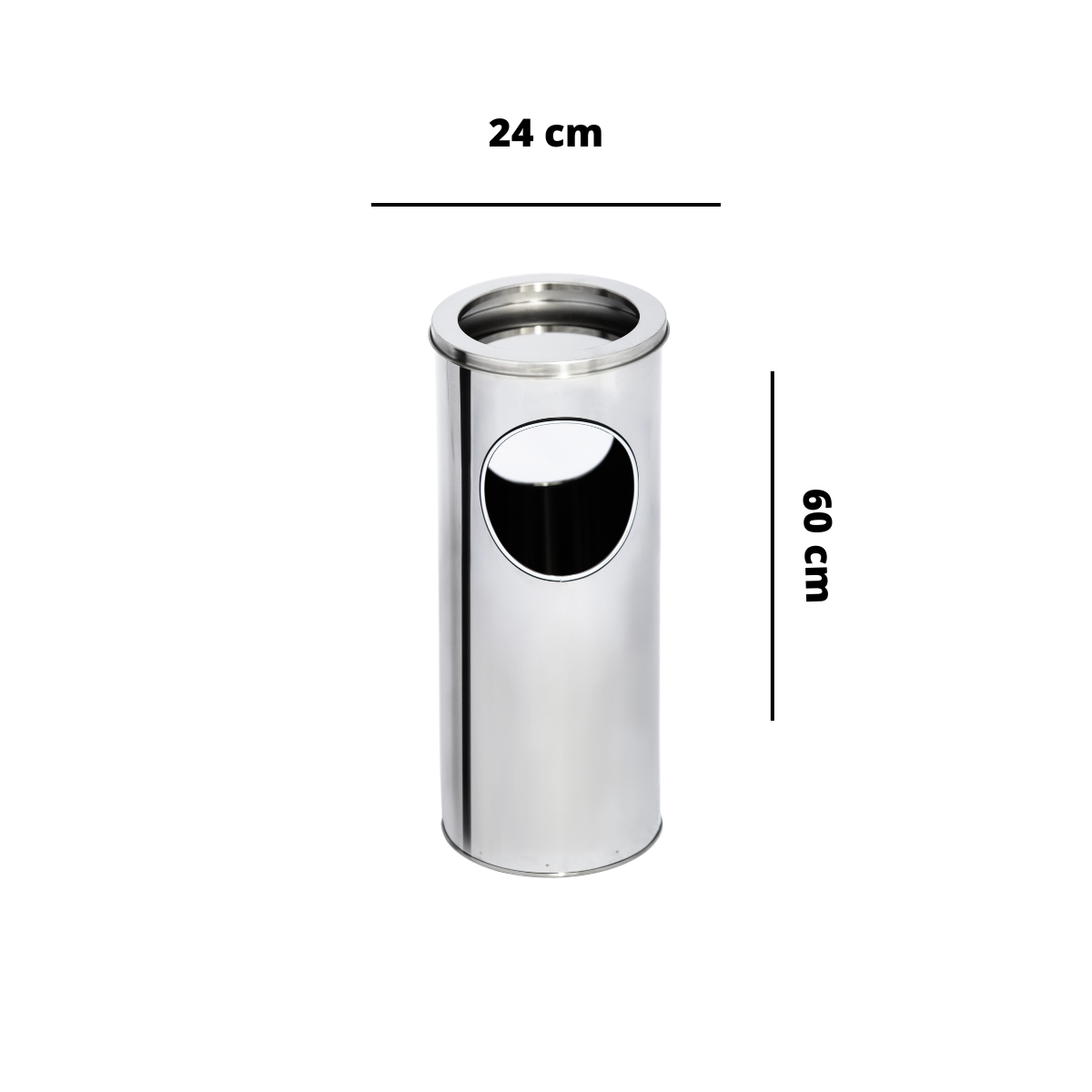 Lixeira Cinzeiro 27l em Aço Inox - 2