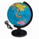Ver imagem 1 de Globo Terrestre Decorativo Pvc com Led Usb Legendas em Português 25cm Base Preta de Plástico