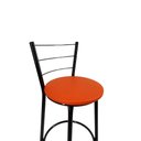 Ver imagem 3 de Kit 3 Banqueta Alta Preta Cozinha Gourmet Americana Balcão:laranja