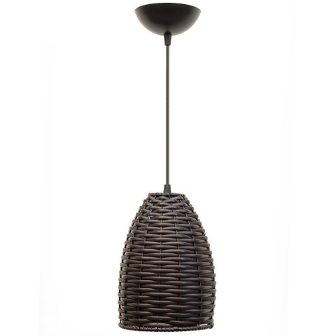 Kit 3 Pendente Junco Poptem Taça tabaco luminária copo lustre 22cm sala