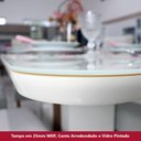 Ver imagem 5 de Mesa de Jantar 4 Lugares 120cm Tampo MDF com Vidro Canto Arredondado Natalí Bege/Nature/Off White
