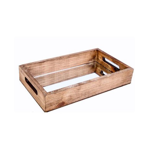 Bandeja Retangular Decorativa Espelhada Para Servir Café ou Suporte Para Louças Decoração Casa Del G
