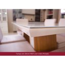 Ver imagem 5 de Mesa de Jantar 4 Lugares 120cm Tampo MDF e Vidro Canto Reto Natalí Marrom/Nature/Off White