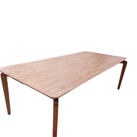 Mesa Jantar Nick 2,40x1,10m Tampo Cinamomo Base Mad Maciça