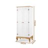 Kit Quarto Rústico Guarda Roupa e Cômoda Madeira Maciça Branco Garapa 4000 4002 Shop Jm - 4
