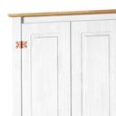 Ver mais imagens de Kit Quarto Rústico Guarda Roupa e Cômoda Madeira Maciça Branco Garapa 4000 4002 Shop Jm