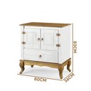 Ver imagem 3 de Kit Quarto Rústico Guarda Roupa e Cômoda Madeira Maciça Branco Garapa 4000 4002 Shop Jm