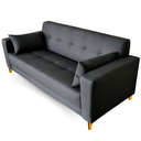 Ver imagem 3 de Sofá Gianni | Pé Trapézio & Tecido Acquablock Impermeável | 160cm | Preto