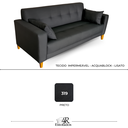 Ver imagem 4 de Sofá Gianni | Pé Trapézio & Tecido Acquablock Impermeável | 160cm | Preto