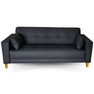 Sofá Gianni | Pé Trapézio & Tecido Acquablock Impermeável | 160cm | Preto