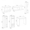 Ver imagem 4 de Quarto Completo Solteiro com Escrivaninha Infinity 6 Portas 5 Gavetas Branco/blush - Móveis Castro