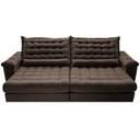 Ver imagem 5 de Sofá Retrátil e Reclinável 2,75m Molas Ensacadas Cama inBox Big Space com Bordado 3D Velusoft