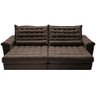 Sofá Retrátil e Reclinável 2,75m Molas Ensacadas Cama inBox Big Space com Bordado 3D Velusoft - 5
