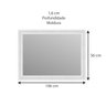 Espelho Decorativo com Moldura Gravada 106x56cm Decore Pronto - 6
