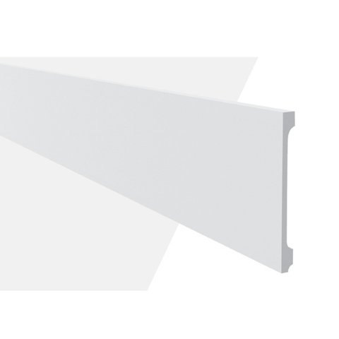 Rodapé de Poliestireno Liso 20CMX2,44m Rende 2,44MML20 Gart Branco