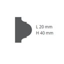 Ver imagem 3 de Boiserie Rodameio de POLIESTIRENOM4 20MMX200CMX4CM Branco Espresso Rodapés