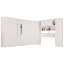 Ver imagem 3 de Guarda-Roupa Casal Modulado Portofino 13 Portas 4 Gavetas com Espelho Branco - Pnr Móveis