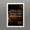 Ver imagem 2 de Quadro Lei da Atração - Cocriação Dinheiro 45x34cm - com Vidro:madeira Branca