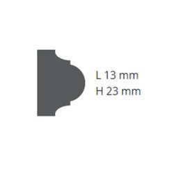 Rodameio de Poliestireno 13mm x 200cm x 2,3cm M3 GART - 3