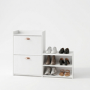 Ver imagem 2 de Sapateira Daniela 114cm Organizador de Calçados MDP 6 Pés Quarto Closet Hall - Branco