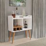 Aparador Retrô Porta Bebidas e Decoração Sala de Estar Branco - 4