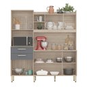 Ver imagem 3 de Cozinha Compacta 6 Portas 2 Gavetas Select Demóbile Avena/grafito