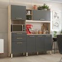 Ver imagem 2 de Cozinha Compacta 6 Portas 2 Gavetas Select Demóbile Avena/grafito