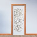 Ver imagem 2 de Adesivo de Porta - Relevo Floral Branco