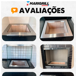 Kit Braseiro Inox 60x50 + Tampa + Grill Giratório 4 Espetos Adicionar Aos Favoritos - 6