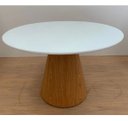 Ver imagem 6 de Mesa de Jantar Redonda 120cm Laca Branca - Base Cone Freijó
