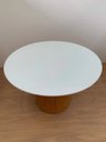 Ver imagem 4 de Mesa de Jantar Redonda 120cm Laca Branca - Base Cone Freijó