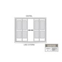 Ver imagem 3 de Porta de Aluminio de Correr Central com Travessa 2 Folhas Móveis e 2 Folhas Fixas 213x200cm Riobras