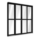 Ver imagem 1 de Porta de Aluminio de Correr Central com Travessa 2 Folhas Móveis e 2 Folhas Fixas 213x200cm Riobras