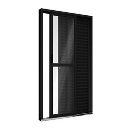 Porta Balcão de Aluminio 3 Folhas  213x150 Riobras Aluminio - 1