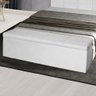 Baú Raissa 100Cm Calçadeira Estofada Suede Branco - 1