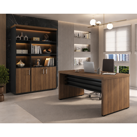 Conjunto Escritório Artany: Mesa e Estante