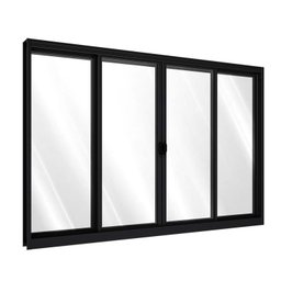 Janela de Alumínio de Correr Central 4 Folhas 100x150cm Riobras - 2