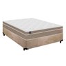 Cama Box Casal Suede + Colchão Molas Ensacadas Lis Plumatex Airtech 138x188x67 Bege - 1
