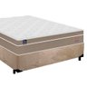 Cama Box Casal Suede + Colchão Molas Ensacadas Lis Plumatex Airtech 138x188x67 Bege - 2