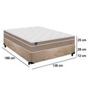 Ver imagem 5 de Cama Box Casal Suede + Colchão Molas Ensacadas Lis Plumatex Airtech 138x188x67 Bege