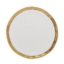 Ver imagem 1 de Prato Sobremesa Porcelana Branco e Dourado Dubai 21cm Wolff