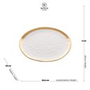 Ver imagem 4 de Prato Sobremesa Porcelana Branco e Dourado Dubai 21cm Wolff