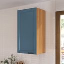 Ver imagem 1 de Armário Aéreo 1 Porta 41cm Soho CabeCasa MadeiraOriginals Freijó/Azul