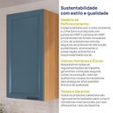 Ver imagem 7 de Armário Aéreo 1 Porta 41cm Soho CabeCasa MadeiraOriginals Freijó/Azul