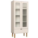 Ver imagem 7 de Cristaleira para Sala de Jantar 2 Portas Vidro 1 Gaveta Nordic A03 Off White Roble - Lyam Decor