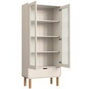 Ver mais imagens de Cristaleira para Sala de Jantar 2 Portas Vidro 1 Gaveta Nordic A03 Off White Roble - Lyam Decor