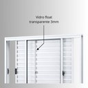 Ver imagem 5 de Janela de Alumínio Veneziana de Correr Lateral 3 Folhas Móveis 100x120cm Riobras