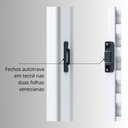 Ver mais imagens de Janela de Alumínio Veneziana de Correr Lateral 3 Folhas Móveis 100x120cm Riobras