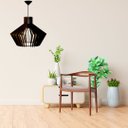 Ver imagem 2 de Luminária Teto tipo Pendente CRISTAL MDF Completa -:Preta